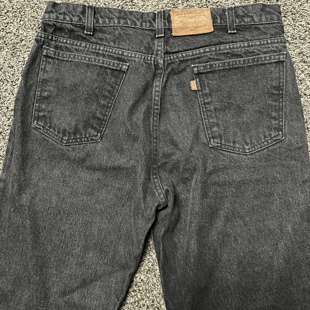 Vintage Levis‎ 540 Jeans Mens 36x31 Black Denim Gold Tab Made in USA (34x29)
